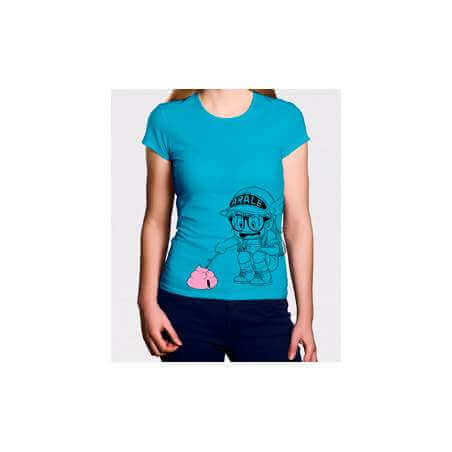 ARALE Y CACA CAMISETA AZUL CHICA DR SLUMP