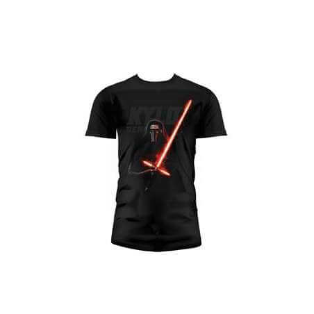 KYLO SABLE CAMISETA NEGRA CHICO TALLA-XL STAR WARS EP7