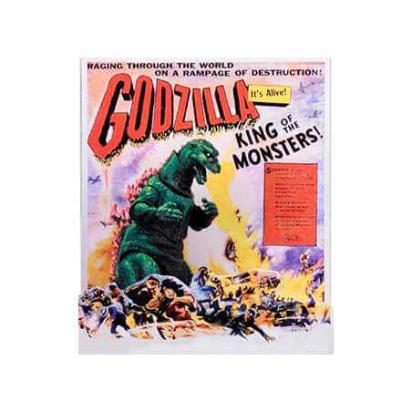 PREVENTA - GODZILLA 12 HEAD TO TAIL ACTION FIGURE 1956 MOVIE POSTER GODZILLA - NECA